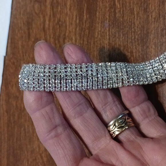 Womans 7 Row CZ Bracelet New - Picture 3 of 10